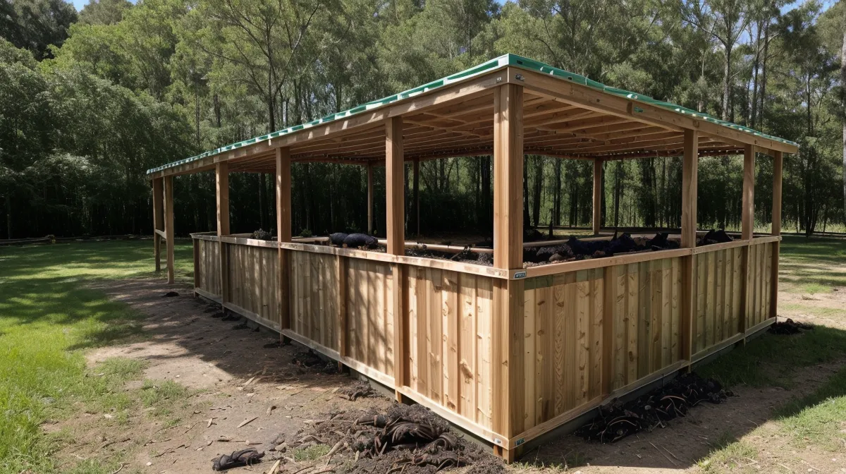 Building a Large Three Bin Compost System for Our NC Homestead